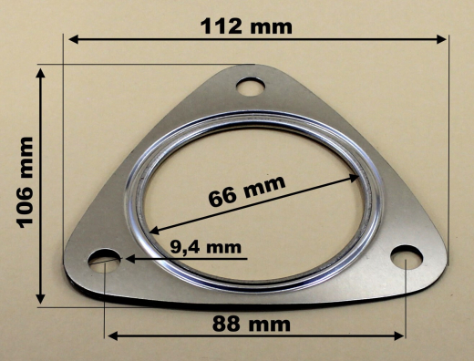 Auspuff Dichtung, Dreiecksdichtung, Katalysator 1,3 und 1,9 CDTi,