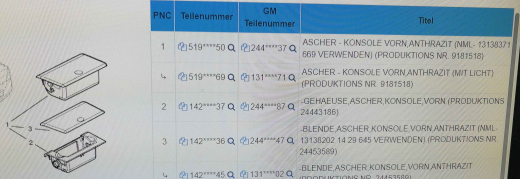 Aschenbecher vorne