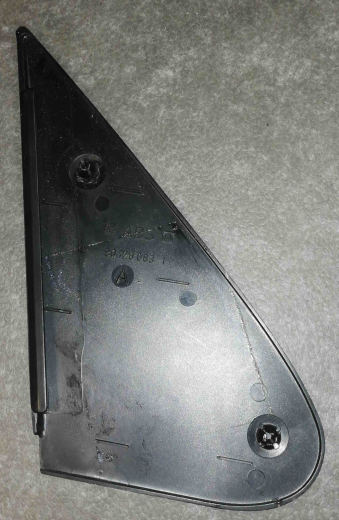Einsatzecke, Spiegeldreieck, Abdeckung, Kappe, vorn, außen, links, schwarz
