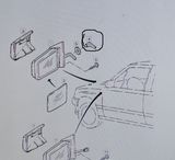 Griff, Hebel, Außenspiegel Verstellung