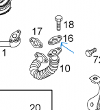 Dichtung für Ölauslass (Lader) 1,9 CDTi und 1,4 CNG
