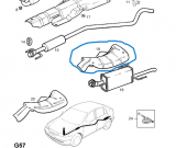 Abschirmblech, auspufftopf hinten, Hitzeschutz