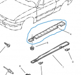 Calibra Seitenschweller rechts Halteleiste, Unterbau, Halter