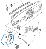Armaturentafel rechte Seite , LL, Luftdüsen, Anthrazit
