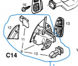 Armaturentafel linke Seite , LL, Luftdüsen