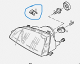 Halteklammer Scheinwerferglas