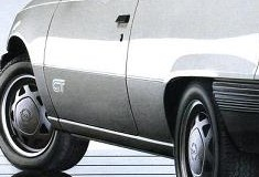 Farbstreifen SR/GT blaugrau matt Beifahrerseite unten 80mm breit