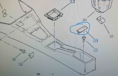 Abdeckung Mittelkonsole Lochabdeckung